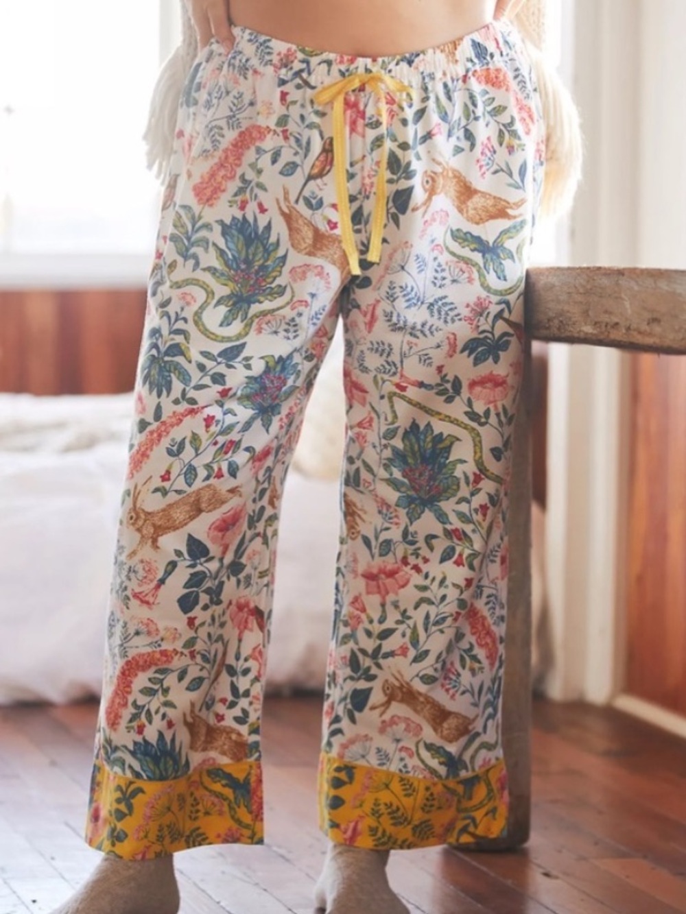 Kelly Louise Judd x Anthropologie Pajama Pants Forest Fable Flannel Sz XL
